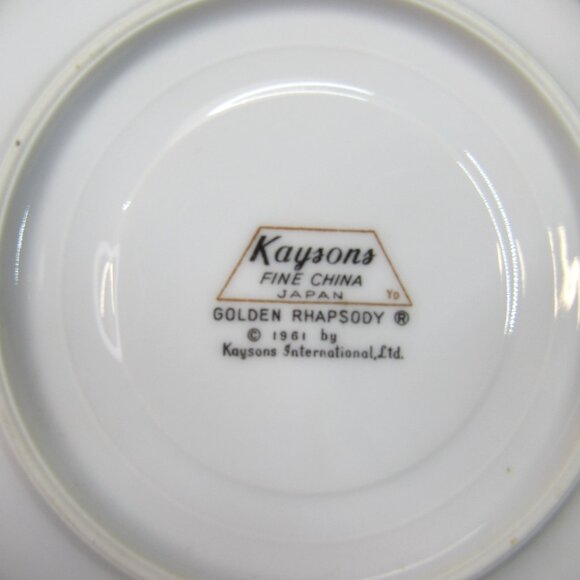 Kaysons Fine China Japan Golden Rhapsody 1961 (1) 6 Oz Teacup and 7 Saucers - Picture 7 of 7